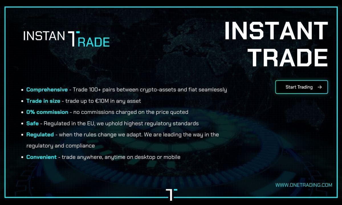 One Trading lancia il commercio istantaneo