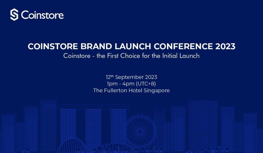 La Coinstore Brand Launch Conference 2023 si terrà ufficialmente il 12 settembre a Singapore