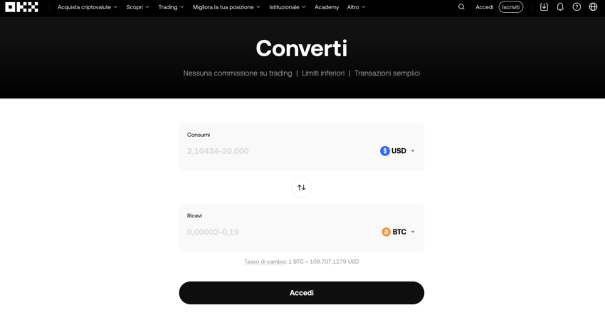 Convertitore di OKX