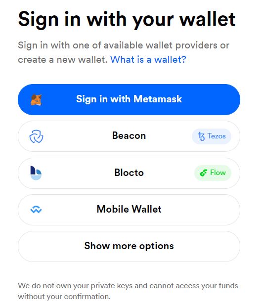 rarible how to sign in with metamask wallet