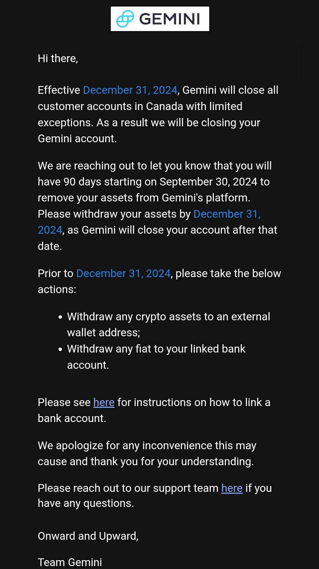 email di Gemini ai clienti