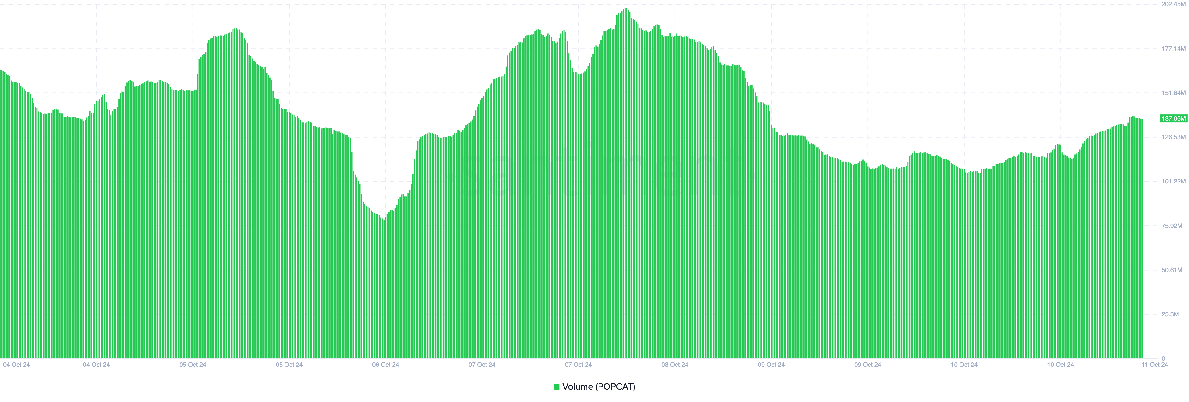 Aumento del volume di POPCAT