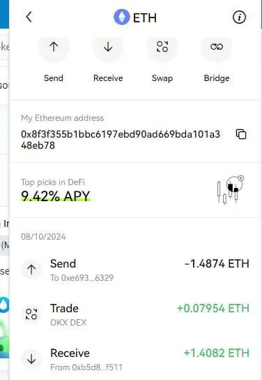 Un portafoglio associato al phishing, pubblicato nella bio di Telegram di Spektor