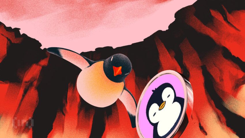 Il prezzo di PENGU scende del 26% a livelli minimi record, rischia di perdere 1 miliardo USD di capitalizzazione di mercato.