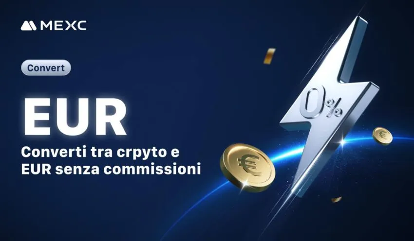 MEXC lancia ufficialmente EUR su Convert con zero commissioni per un trading veloce e senza sforzo