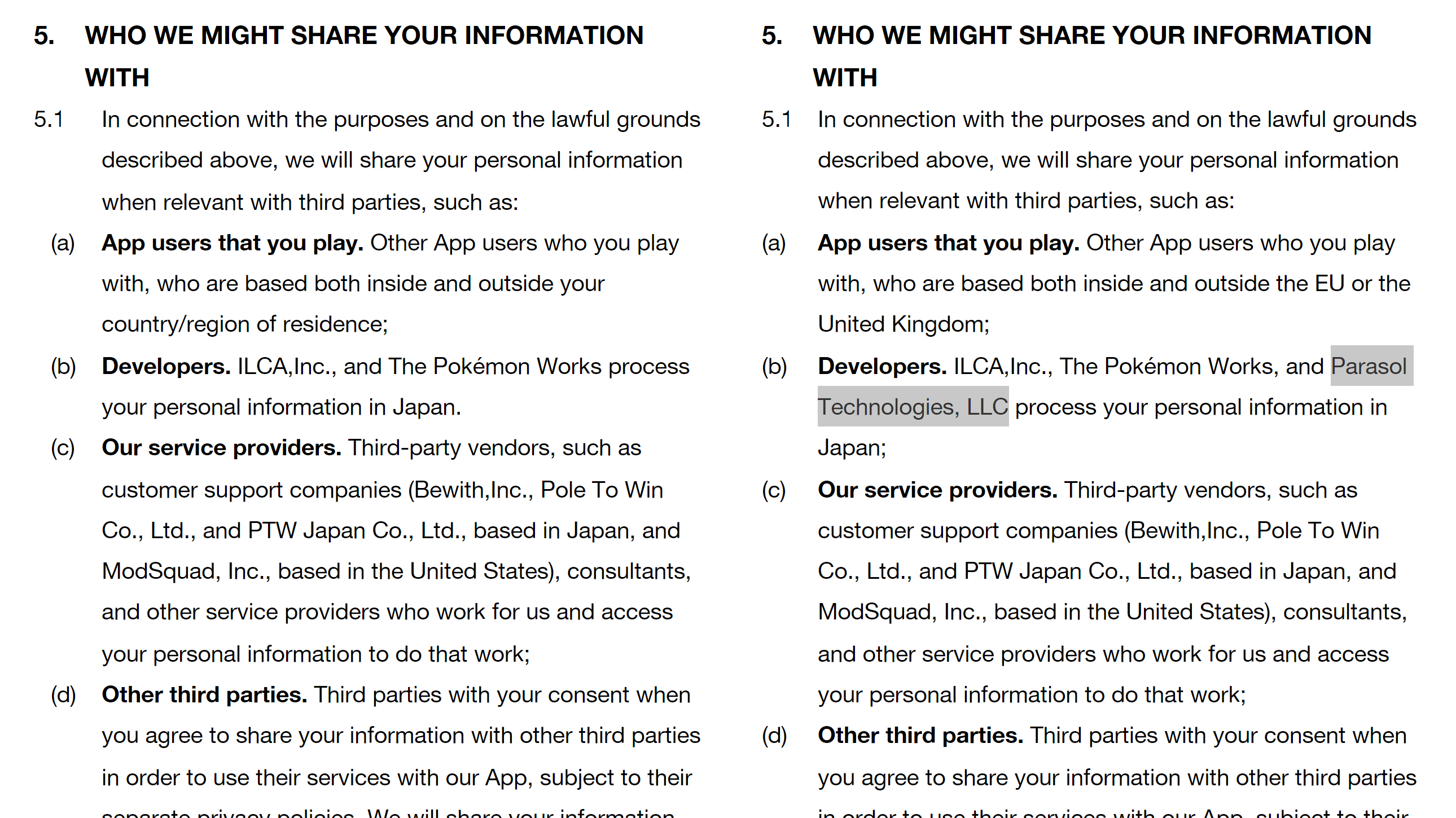 Aggiornamento della Privacy di Pokémon HOME