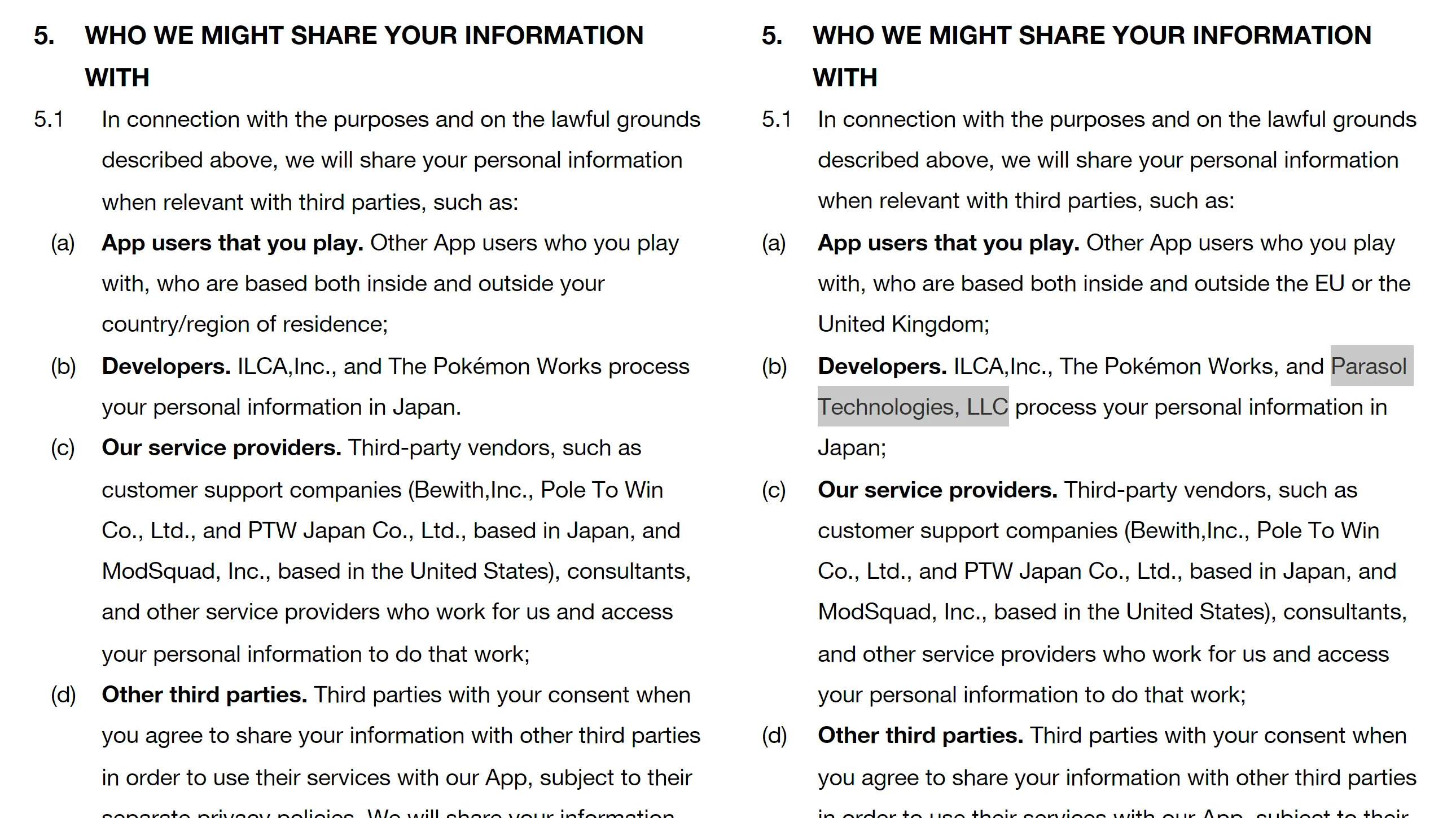 Aggiornamento della Privacy di Pokémon HOME