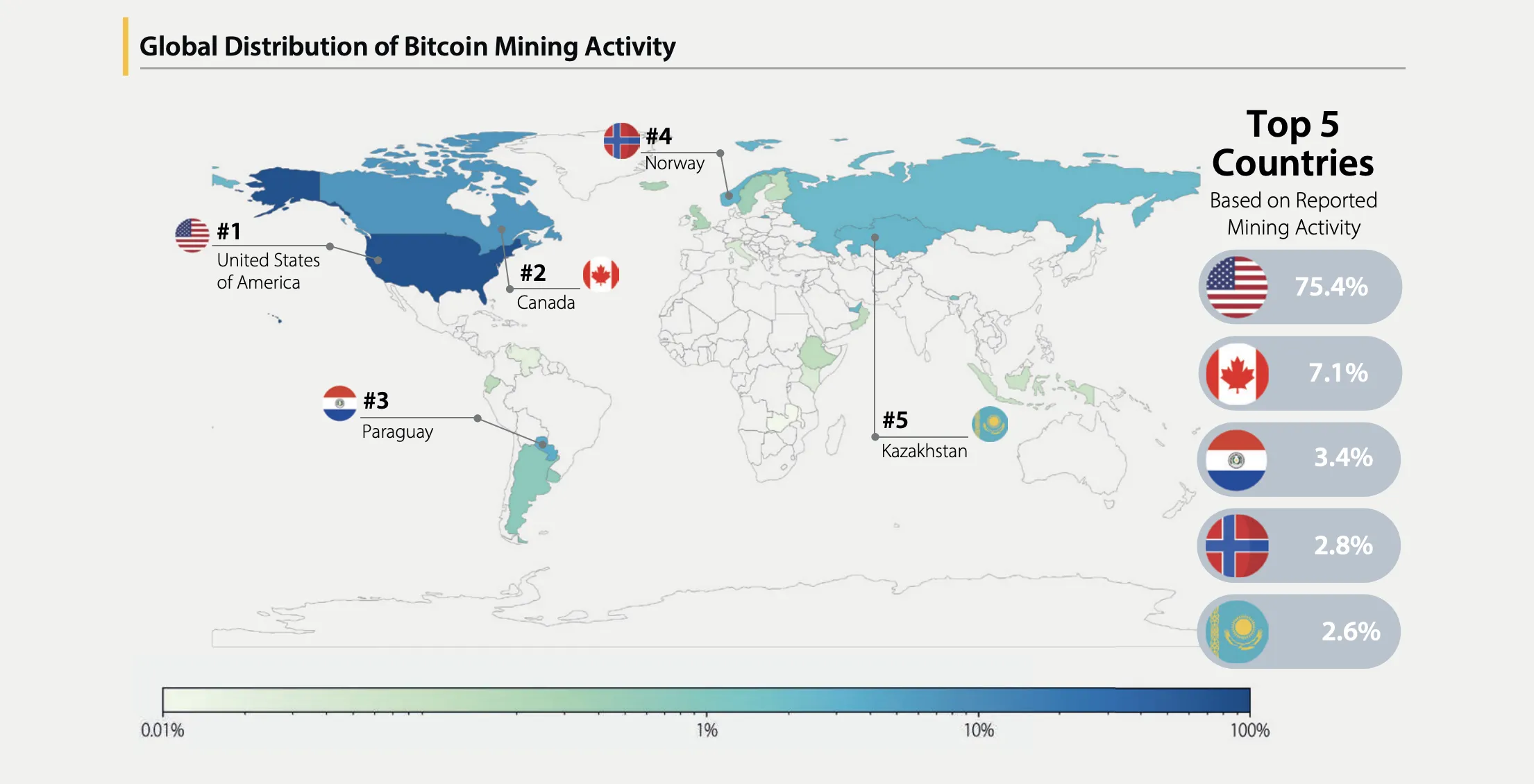 Attività di Mining di Bitcoin nel Mondo