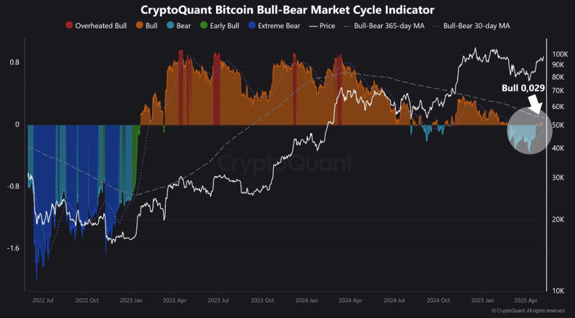Indicatore Bull-Bear di CryptoQuant.