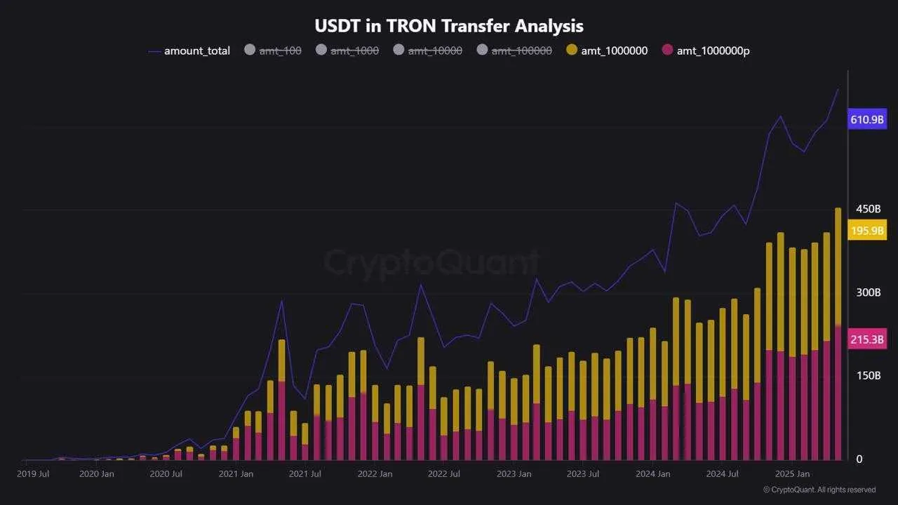 Analisi dei trasferimenti di USDT su TRON.