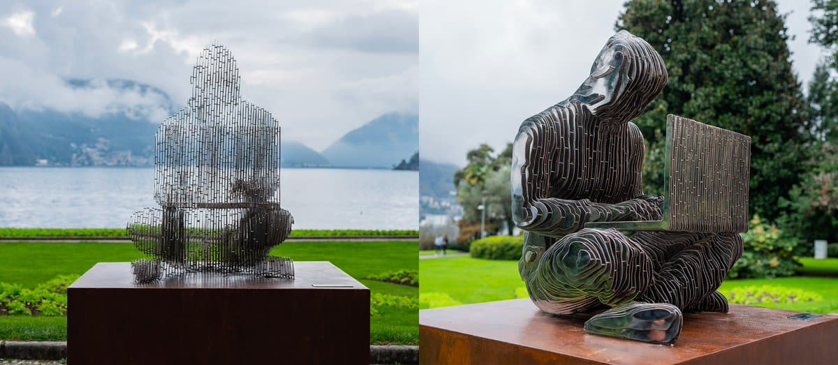 statua di satoshi nakamoto a lugano